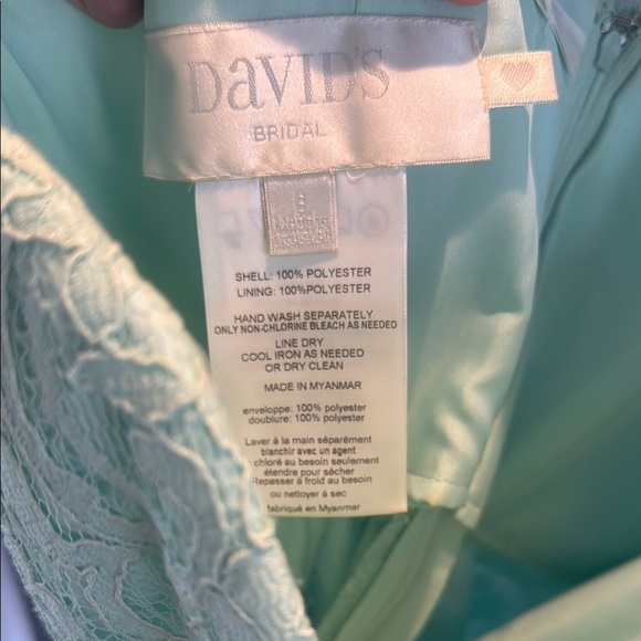 Elegant Mint Green Lace Dress - Picture 5 of 7